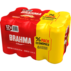 CERVEJA BRAHMA LATA 473ML CX12